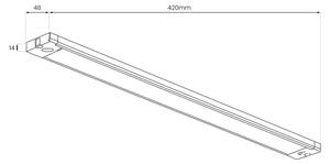Lampă LED sub dulap LED/12W/230V CCT 42 cm albă