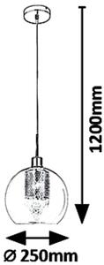 Rabalux Philana lampă suspendată 1x60 W transparent 6495