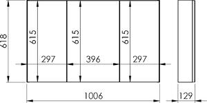 Elita Basic dulap 100.6x12.9x61.8 cm agățat lateral 904655