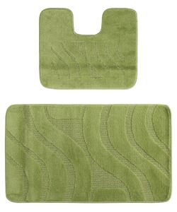 Set 2 Covorase antiderapante de baie, Symphony 2510 Verde 50 x 80 / 40 x 50