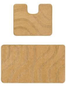 Set 2 Covorase de baie, Antiderapante, Symphony 2519, Bej Inchis 50 x 80 / 40 x 50