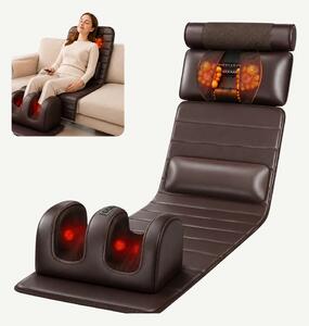 Saltea masaj corp intreg cu role Shiatsu si incalzire, cervical/spate/