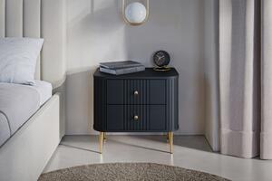 Set noptiere Vesper 56 cm - negru / picioare aurii