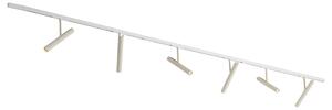 Sistem de iluminat pe șină modern alb cu 6 spoturi bej monofazate - Slimline Avery