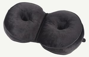 Perna ortopedica sezut memory foam pliabila, husa dubla catifea/mesh