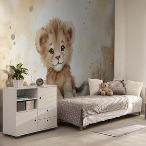 Tapet Pui de leu mic, Fototapet Pentru Copii, w08844 : Uwalls.ro