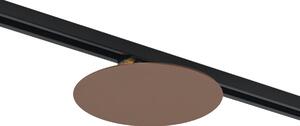 Plafonieră modernă bronz pentru sistem de șină monofazat cu 2 lumini - Iconic Pulley