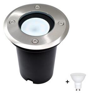 Corp de iluminat LED de exterior pentru căi de acces 1xGU10/6W/230V IP67 crom mat