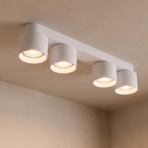 Nordlux Downlight Pitcher, alb/argintiu, 4 becuri, metal, GU10, reglabil, Alb, Camera de zi / sufragerie, Metal, Modern