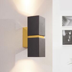 EGLO Passa aplică LED cu două surse, negru și auriu, Auriu / Alamă, Camera de zi / sufragerie, Metal, Modern