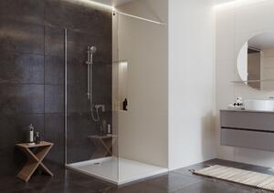 Cersanit Mille perete cabină de duș walk-in 100 cm crom luciu/sticla transparentă S161-001