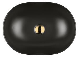 Oltens Hamnes Thin lavoar 49.5x35.5 cm oval negru 40319300