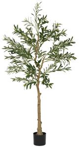 HOMCOM Plantă Artificială Măslin 150 cm cu 720 Frunze, 32 Măsline și Ghiveci | Aosom Romania