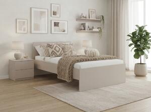 Pat ELISA 90 x 200 cm, bej casmir Saltele: Fara saltea, Somiera pat: Cu lamele drepte
