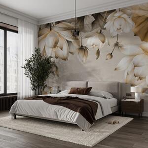 Tapet Buchet luxuriant de lotuși atârnat de sus, Fototapet Flori, w03340v2 : Uwalls.ro