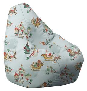 Fotoliu puf copii, Nirvana Light Pufrelax, Material Impermeabil - Santa's Coming To Town