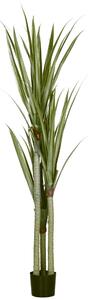 HOMCOM Yucca Artificială de 190 cm, Plantă Artificială cu 39 de Frunze pentru Decor Acasă, Birou, Grădină Ø17x190 cm Verde | Aosom Romania