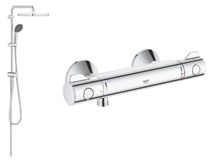Set set de duș Grohe Vitalio Start Shower System 26698000, baterie de duș Grohe Grohtherm 800 34558000