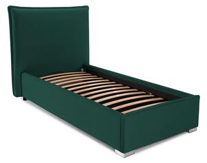 Pat Tapițat Nice, cu somieră rabatabilă și ladă de depozitare, Swing-Verde / 80x190