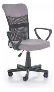 Scaun birou TIMMY, gri/negru, stofa clasica/plasa, 52x59x81/91 cm