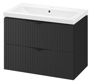 Cersanit Tirso lavoar cu dulap 80 cm negru S801-587
