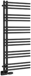 Aqualine Poseidon calorifer de baie scară 114x45 cm negru PS411B