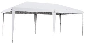 Outsunny Pavilion 6 x 3 m pop-up pliabil pentru grădină, geantă inclusă, oțel epoxidic, Oxford densitate mare, gri | Aosom Romania