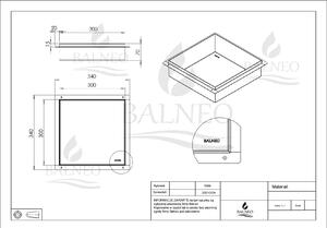 Balneo Wall-Box No Rim White raft de nișă 30 cm OB-WH1-NR