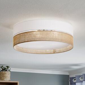 TK Lighting Plafonieră Linobianco, Ø 45 cm, reglabil, Camera de zi / sufragerie, Țesătură / Textil, Modern