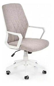 Scaun de birou SPIN 2, grej/alb, stofa clasica/metal, 59x62x99/106 cm