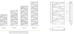 Instal Projekt Trick calorifer de baie decorativ 118.7x53 cm alb TRK-50/120