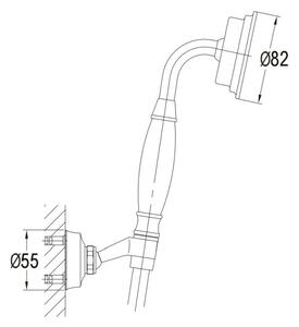 Omnires Armance set de duș perete cupru ARMANCE-PORB