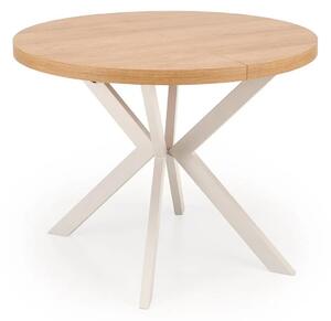 Masa extensibila PERONI, stejar/casmir, PAL laminat/otel, 100/250x100x