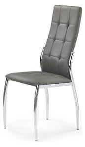 Scaun K209, gri/crom, piele ecologica/metal, 43x54x101 cm