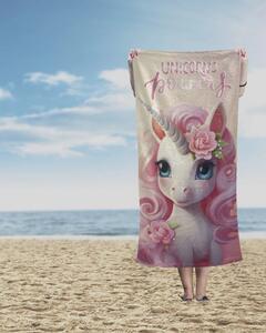 Prosop de plajă pentru copii cu unicorn 100% bumbac Lățime: 70 cm | Lungime: 140 cm