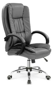 Scaun de birou RELAX, gri, piele ecologica, 64x75x110/118 cm