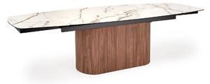 Masa extensibila FLAVOR, efect marmura alba/nuc, ceramica/sticla, 200/