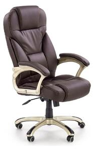 Scaun de birou DESMOND, maro inchis, piele ecologica, 67x70x112/119 cm