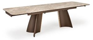 Masa extensibila VESNA, bej/maro, ceramica/sticla/metal/lemn, 180/260x