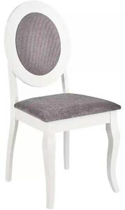 Scaun vintage alb BAROCK, lemn de cauciuc, 45x51x93 cm