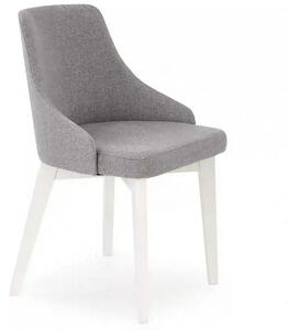 Scaun TOLEDO, gri/alb, stofa clasica/lemn de fag, 51x55x82 cm