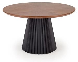 Masa HEVELIUS, nuc/negru, 130x77 cm
