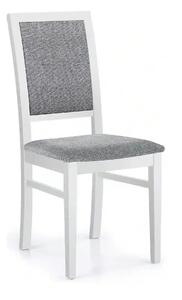 Scaun SYLWEK, gri/alb, stofa clasica/lemn, 43X56X96 cm