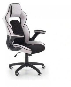 Scaun gaming SONIC, negru/gri, stofa, 69x70x115/124 cm