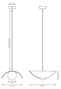 Lustră pe cablu RITUAL 1xG9/8W/230V bej