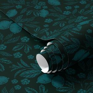 Tapet Frunze dense albastru-verde, Tapet natura, Tapet frunze, a00019 : Uwalls.ro