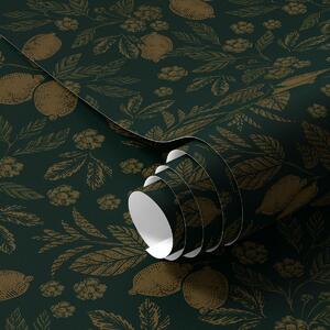 Tapet Frunze dense galben-verzui, Tapet flori, a00019v2 : Uwalls.ro