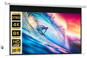 Homcom Ecran 84” Motorizat – 4K HD, Montare Perete sau Tavan | Aosom Romania