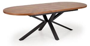 Masa extensibila JASON, nuc/negru, 180/300x100x74 cm