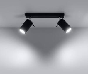Sollux Lighting Ring lampă de tavan 2x40 W negru SL.0092
